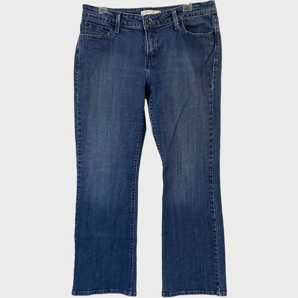 Y2K Levi's 545 Low-Rise Boot Cut Jeans Women's Size 14 Blue Dark Wash Denim